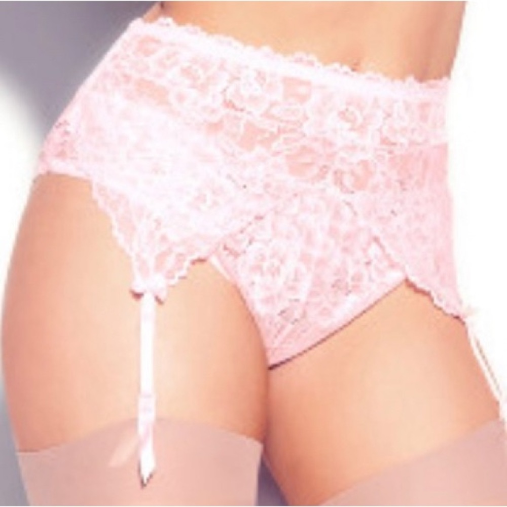 City Chic Fox & Royal baby pink garter belt 18 20 NEW